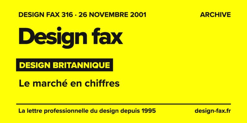 Design fax n° 316 – Design britannique – Le marché en chiffres