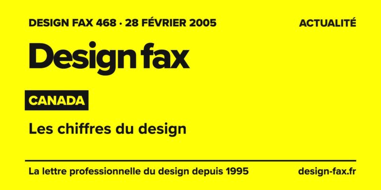 Design fax n° 468 – Canada – Les chiffres du design