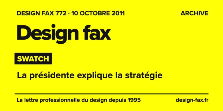 Design fax n° 772 – Swatch – La présidente explique la stratégie