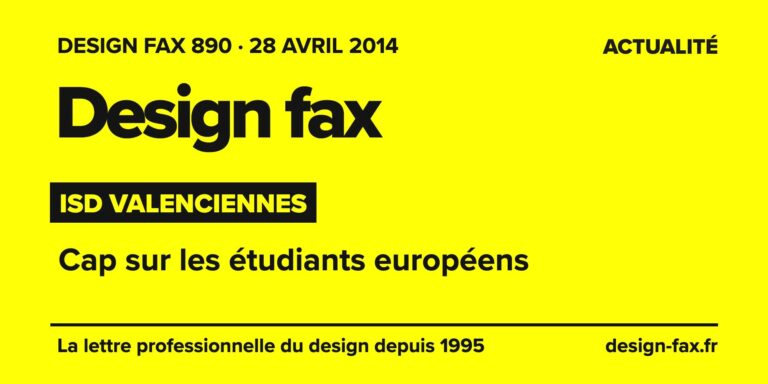 Design fax n° 890 – ISD Valenciennes – Cap sur les étudiants européens