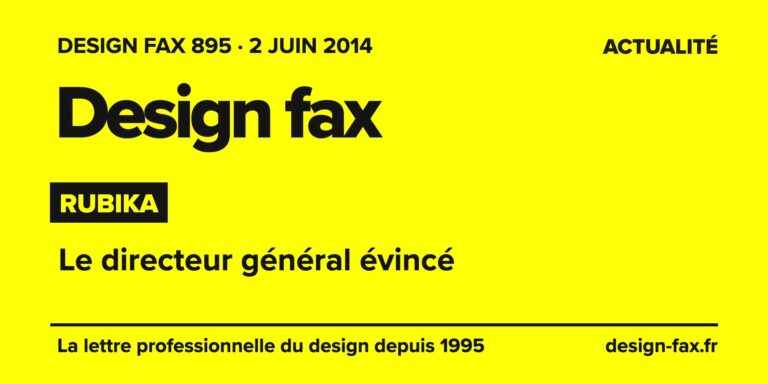 Design fax n° 895 – Rubika – Le directeur général évincé