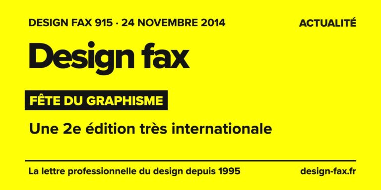 Design fax n° 915 – Fête du graphisme – Une 2e édition très internationale