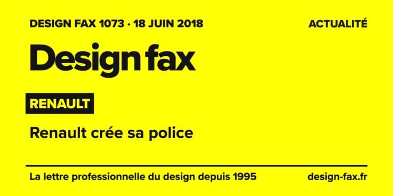 Une de Design fax – Renault crée sa police