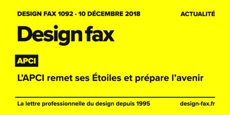 Design fax n° 1092 – APCI – L’APCI remet ses Étoiles et prépare l’avenir