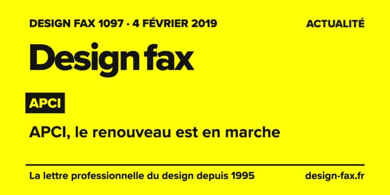 Design fax n° 1097 – APCI – APCI, le renouveau est en marche