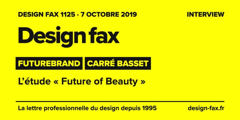 Une de Design fax – L’étude « Future of Beauty »
