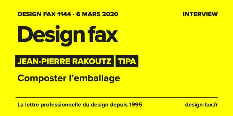 Design fax n° 1144 – Jean-Pierre Rakoutz – Tipa – Composter l’emballage