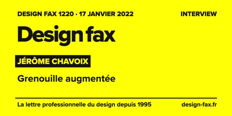 Design fax n° 1220 – Jérôme Chavoix – Grenouille augmentée