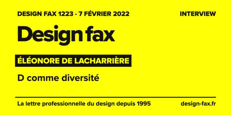 Design fax n° 1223 – Éléonore de Lacharrière – D comme diversité