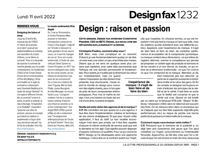 Design fax : toute l'actualité du design français