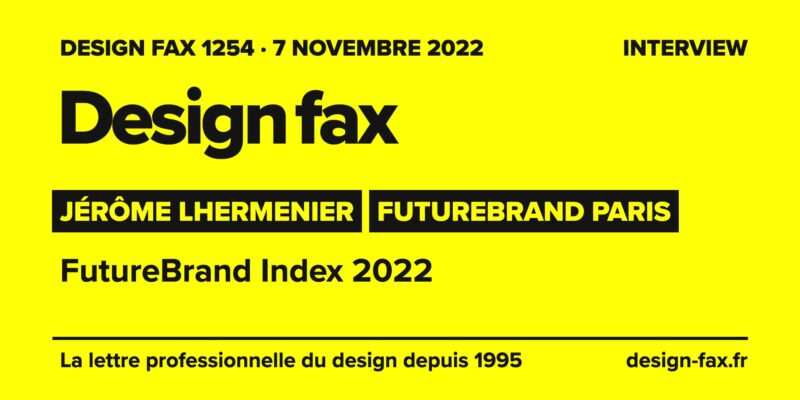 Une de Design fax – FutureBrand Index 2022