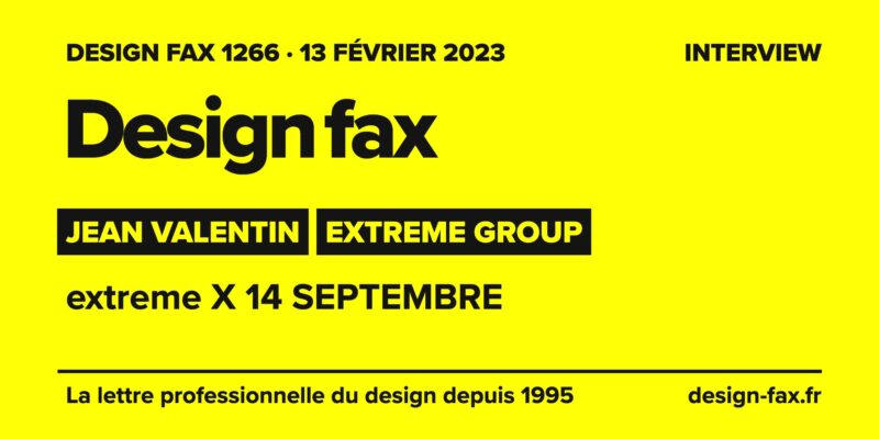 Une de Design fax – extreme X 14 SEPTEMBRE