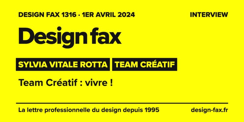 Une de Design fax – Team Créatif : vivre !