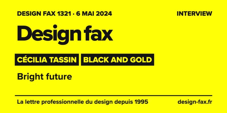 Design fax n° 1321 – Cécilia Tassin, Black and Gold – Bright future