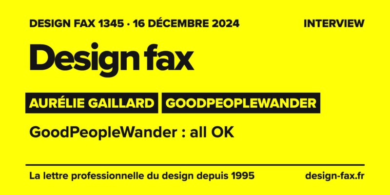 Une de Design fax – GoodPeopleWander : all OK