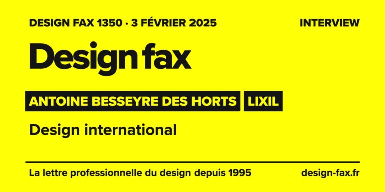 Design fax n° 1350 – Antoine Besseyre des Horts, LIXIL – Design international