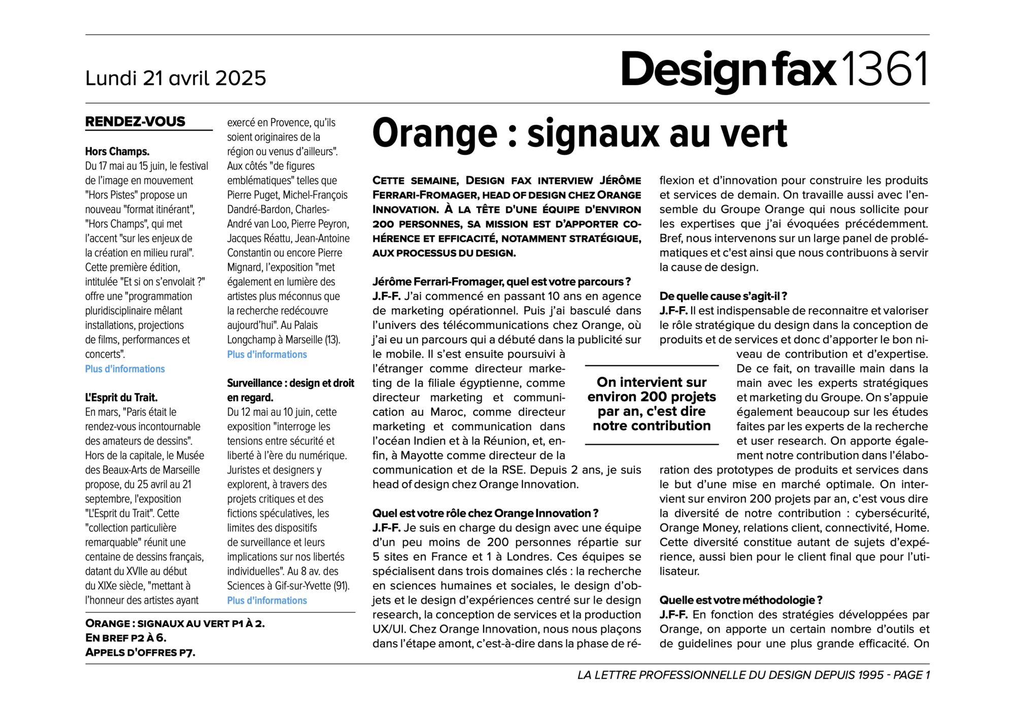 1 an Design fax (abonnement)