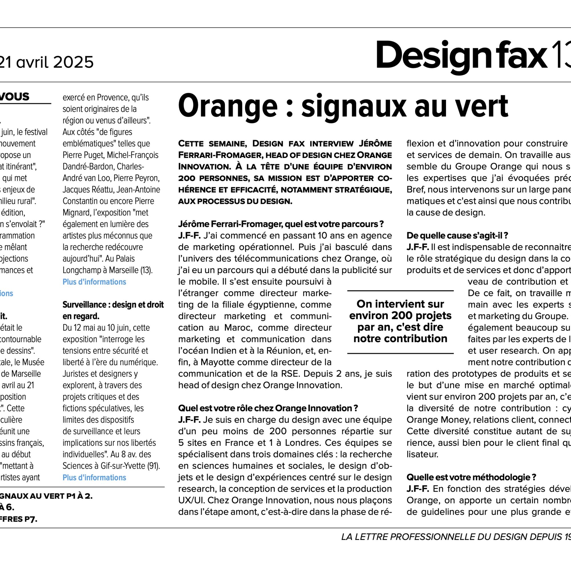 1 an Design fax (abonnement)