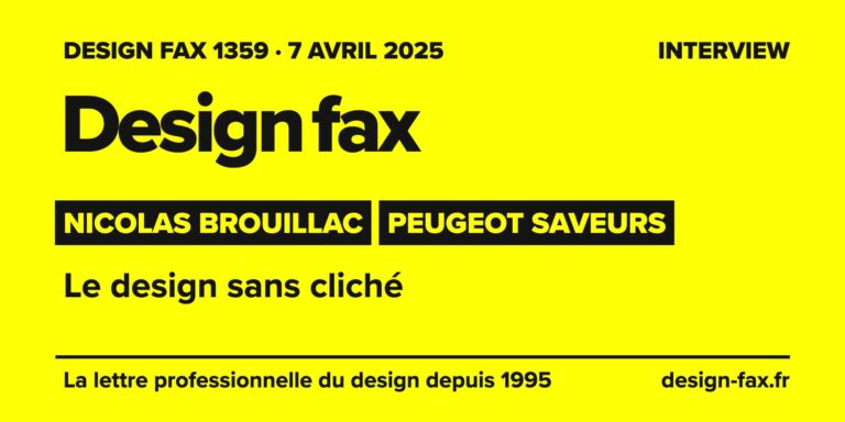 Design fax n° 1359 – Nicolas Brouillac, Peugeot Saveurs – Le design sans cliché
