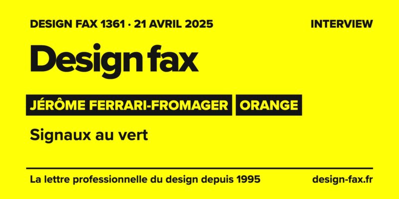 Une de Design fax – Orange : signaux au vert