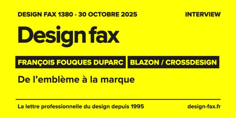 Design fax n° 1380 – François Fouques Duparc – BLAZON / Crossdesign – De l’emblème à la marque