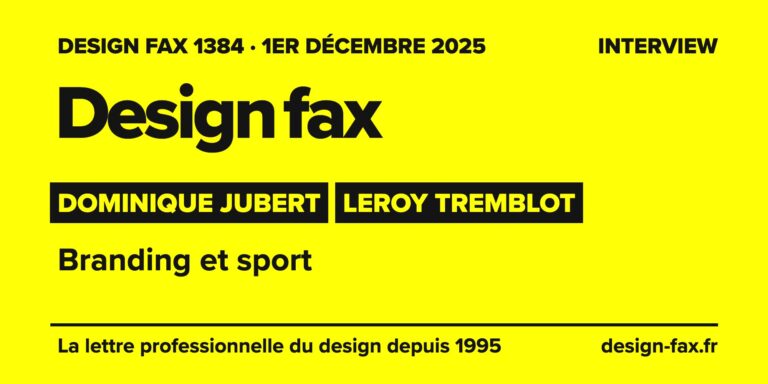Design fax n° 1384 – Dominique Jubert, Leroy Tremblot – Branding et sport