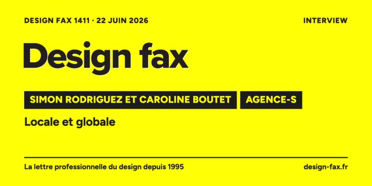 Une de Design fax n° 1411 – Simon Rodriguez et Caroline Boutet, Agence-S