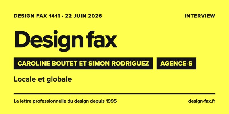 Une de Design fax n° 1411 – Agence-S : Locale et globale
