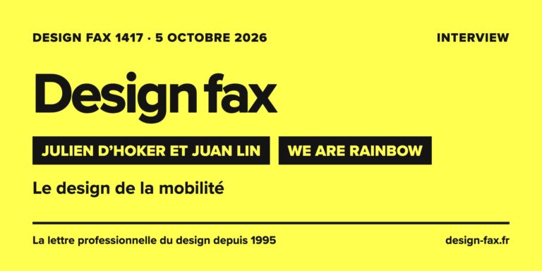 Une de Design fax n° 1417 – We Are Rainbow : Le design de la mobilité
