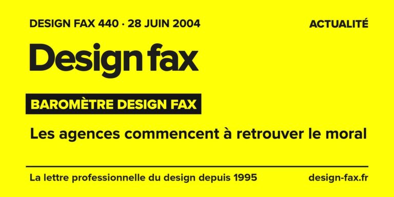 Design fax n° 440 – Baromètre Design fax – Les agences commencent à retrouver le moral