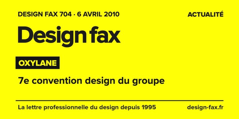 Design fax n° 704 – Oxylane – 7e convention design du groupe