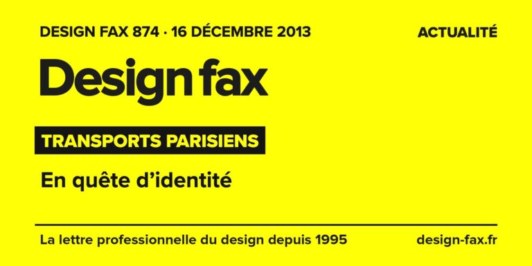 Design fax n° 874 – Transports parisiens – En quête d’identité
