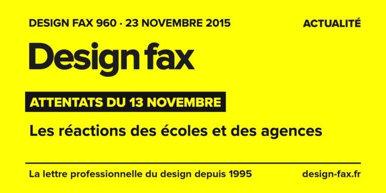 Design fax n° 960 – Attentats du 13 novembre – Les réactions des écoles et des agences